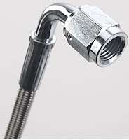 Pre-Assembled Brake Hose -3AN Straight to 90 degree