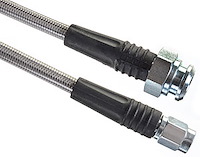 Pre-Assembled DOT Brake Hose -03AN Straight to 3/8"-24 Inverted Flare Female Swivel (3/16" Hard Line)