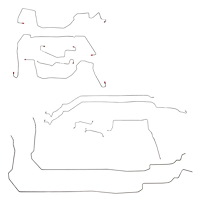 Complete Brake Line Kit for 2000-2005 Chevy Cavalier, Pontiac Sunfire w/ABS/TC [Stainless Steel]