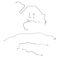 Complete Brake Line Kit for 82-83 Camaro 2.5L/4 Cyl or 2.8L/6 Cyl, Drum [Steel]