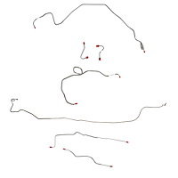 Complete Brake Line Kit for 82-83 Camaro 5.0L/8 Cyl, Drum [Steel]