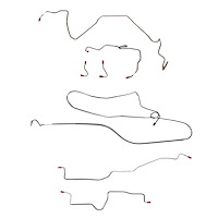 Complete Brake Line Kit for 84-85 Camaro 2.5L/4 Cyl or 2.8L/6 Cyl, Non-Borg Warner HD Axle [Stainless Steel]