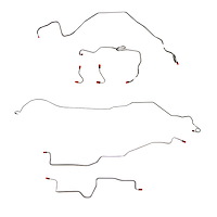 Complete Brake Line Kit for 84-85 Camaro 5.0L/8 Cyl, Non-Borg Warner HD Axle [Steel]