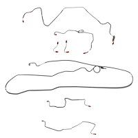 Complete Brake Line Kit for 86-89 Camaro, 2.5L/4 Cyl (1986) or 2.8L/6 Cyl, Borg-Warner HD Axle [Steel]