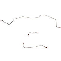 Front 3 Line Kit for 62-64 Mopar B-Body (Except 426 Max Wedge) w/ Standard Brakes [Steel]