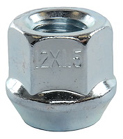 Bulge Acorn Lug Nuts, Short Open-End [12mm x 1.5 RH, Zinc]