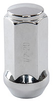 Bulge Acorn Lug Nuts, Long Closed-End [1/2 in.-20 RH, Chrome]