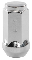 Bulge Acorn Lug Nuts, Long Closed-End [9/16 in.-18 RH, Chrome]