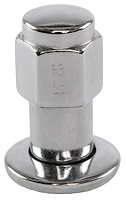 Standard Mag Lug Nuts, Closed-End with Off-Center Washers [1/2 in.-20 RH, .850 in. Shank, Chrome]