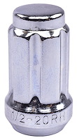 Spline Drive Lug Nuts, Short Closed-End  [1/2 in.-20 RH, Chrome]