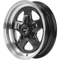 Sport Star 5-Spoke Wheel [Size: 15" x 4"] Polished Lip with Black Spokes