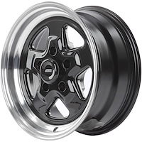 Sport Star 5-Spoke Wheel [Size: 15" x 7"] Polished Lip with Black Spokes