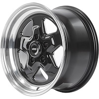 Sport Star 5-Spoke Wheel [Size: 15" x 8"] Polished Lip with Black Spokes