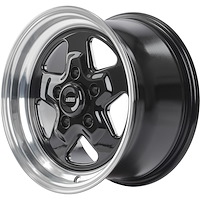 Sport Star 5-Spoke Wheel [Size: 15" x 8"] Polished Lip with Black Spokes