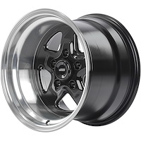 Sport Star 5-Spoke Wheel [Size: 15" x 10"] Polished Lip with Black Spokes