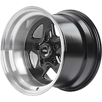 Sport Star 5-Spoke Wheel [Size: 15" x 10"] Polished Lip with Black Spokes