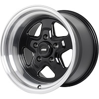 Sport Star 5-Spoke Wheel [Size: 15" x 10"] Polished Lip with Black Spokes