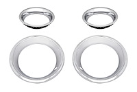 Deep Dish Trim Ring Set w/Stopped Edge for 14 in. x 7 in. Wheels [2.875 in. D x 3 in. W]