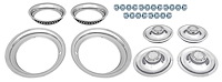 Rally Wheel Restoration Kit with 1967 Disc Brake Center Cap Set [15 in. x 6 in. Wheels]