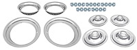 Rally Wheel Restoration Kit with 1967 Drum Brake Center Cap Set [15 in. x 6 in. Wheels]