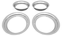 Stainless Steel Deep Dish Trim Ring Set for 15 in. x 7 in. Wheels [2.500 in. D x 2.750 in. W]