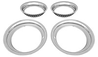 Stainless Steel Deep Dish Trim Ring Set for 15 in. x 8 in. Wheels [2.750 in. D x 3 in. W]