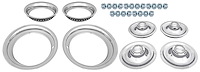 Rally Wheel Restoration Kit with 1967 Drum Brake Center Cap Set [15 in. x 8 in. Wheels]