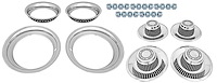 Rally Wheel Restoration Kit with Derby Style Center Cap Set [15 in. x 8 in. Wheels]