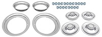 Rally Wheel Restoration Kit with 1967 Disc Brake Center Cap Set [15 in. x 8 in. & 15 in. x 10 in. Wheels]