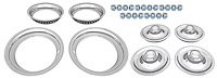 Rally Wheel Restoration Kit with 1967 Drum Brake Center Cap Set [15 in. x 8 in. & 15 in. x 10 in. Wheels]