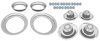 Rally Wheel Restoration Kit with Derby Style Center Cap Set [15 in. x 8 in. & 15 in. x 10 in. Wheels]
