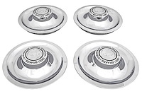 1967 Design Disc Brake Style Center Caps [Stainless, Chrome, Bowtie]