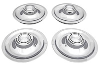 1967 Design Drum Brake Style Center Caps [Stainless, Chrome, Bowtie]