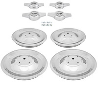 Chevy Crossed Flags 2-Bar Straight Spinner & Hub Cap Kit