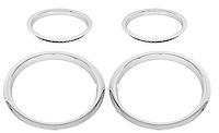 Stainless Steel SS Trim Ring Set for 1970-1981 Chevy Camaro & 1971-1972 Chevy Chevelle, El Camino SS [15 in. x 7 in.]