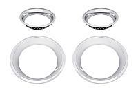 Stainless Steel Rally Trim Ring Set for 1968-1982 Chevrolet Corvette w/15" x 8" Rally Wheels