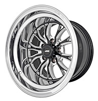 SSR Spike Wheel [Size: 15" x 10"] Polished Lip with Black Milled Spokes