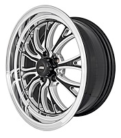 SSR Spike Wheel [Size: 17" x 7"] Polished Lip with Black Milled Spokes