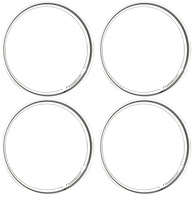 Smooth Hotrod Style Trim Rings for 14 in. Rally and OE Steel Wheels [Stainless Steel, Chrome]