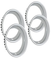Stainless Steel Deep Dish Trim Ring Set for Rally 14 in. x 7 in. Wheels [2.750 in. Deep]