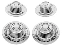 Derby Style Center Caps [ABS Plastic, Chrome]