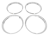 Smooth Hotrod Style Trim Rings for 15 in. Rally and OE Steel Wheels [Stainless Steel, Chrome]