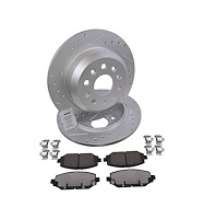 Truck-N-Tow JX25 Brake Pads & Rotors Kit Fits 2018-2022 Jeep Wrangler JL, JLU [Rear]