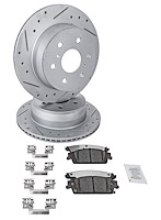 Truck-N-Tow JX25 Brake Pads & Rotors Kit Fits 2015-2020 Cadillac Escalade, 2014-2020 Chevrolet & GMC Model Trucks [Rear]
