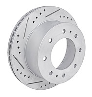 JX-Series Drilled & Slotted Rotor Fits Select Chevrolet & GMC 2500, 3500 Series Trucks [Left/Driver Side Rear]