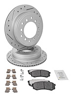 Truck-N-Tow JX25 Brake Pads & Rotors Kit Fits 2010-2022 Lexus GX460, Select Toyota 4Runner, 2010-2014 Toyota FJ Cruiser [Rear]