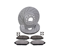 Truck-N-Tow JX25 Brake Pads & Rotors Kit Fits Select RAM 1500 [Front]