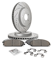 Sport Performance JX17 Brake Pads & Rotors Kit Fits 2014-2016 Acura MDX, 2015-2020 Acura TLX [Front/Rear]