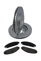Street Performance JX11 Brake Pads & Rotors Kit Fits Select 2005-2023 Chrysler & Dodge Models w/345 mm Dia. Rotors [Front]