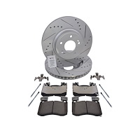 Sport Performance JX17 Brake Pads & Rotors Kit Fits 2018-2022 Genesis G70, KIA Stinger [Front]